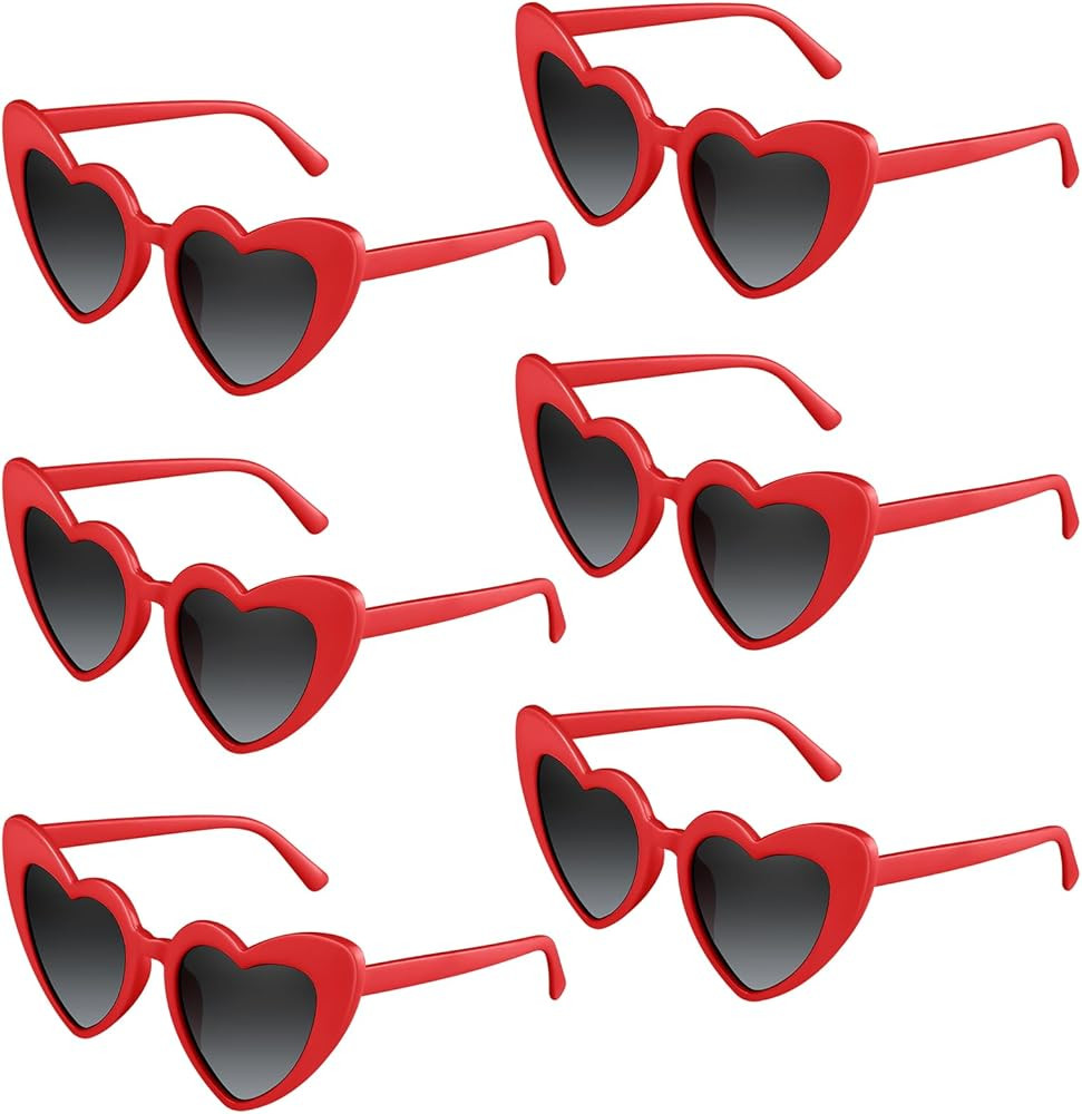 6/12/24/48 Pack Heart Sunglasses Vintage Heart Shaped Glasses Bulk Bachelorette Sunglasses for Wo... | Amazon (US)