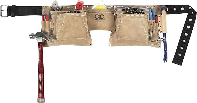 CLC Custom Leathercraft 527X Heavy Duty Top Grain Suede Construction Work Apron, 2 Hammer Loops, ... | Amazon (US)