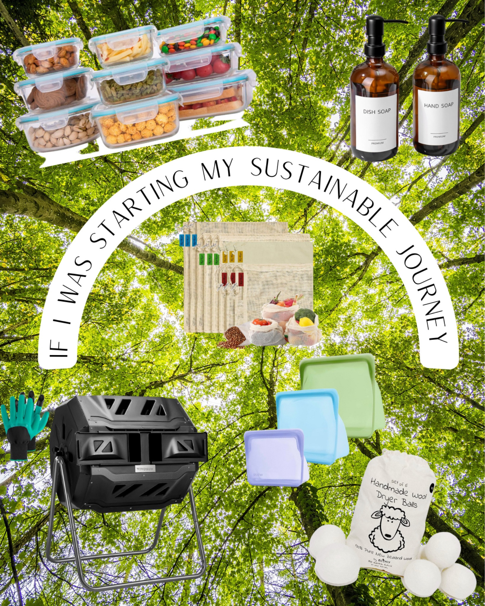 These are items I would get if I were to start over with my eco friendly lifestyle, sustainability, compost, glass bottles, reusable bags 

#LTKfamily #LTKhome #LTKGiftGuide