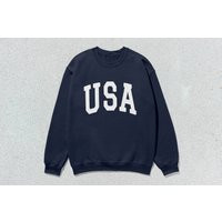 Usa Sweatshirt Collegiate Crewneck Sweater Unisex | Etsy (US)