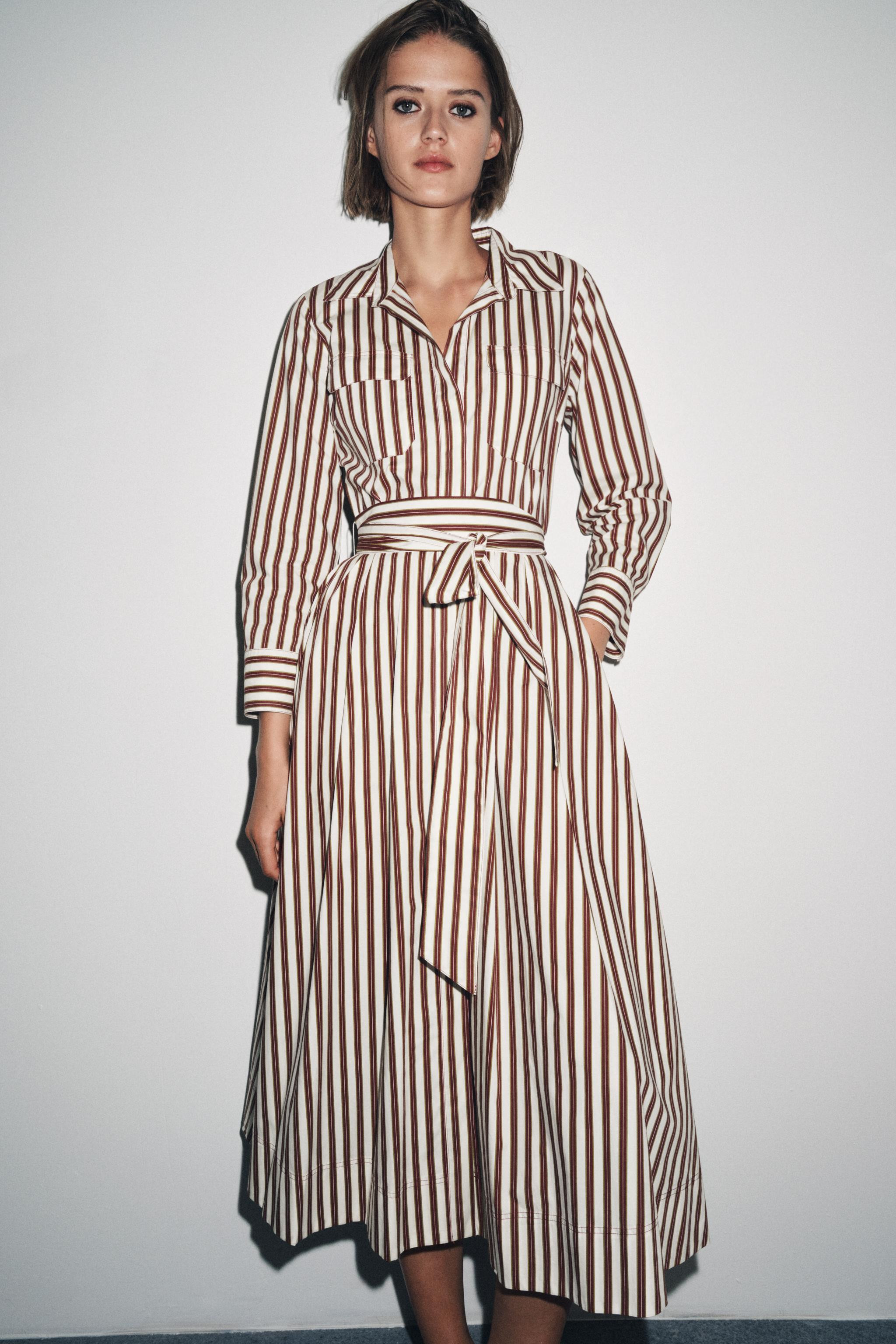 ZW COLLECTION STRIPED SHIRT DRESS | Zara US