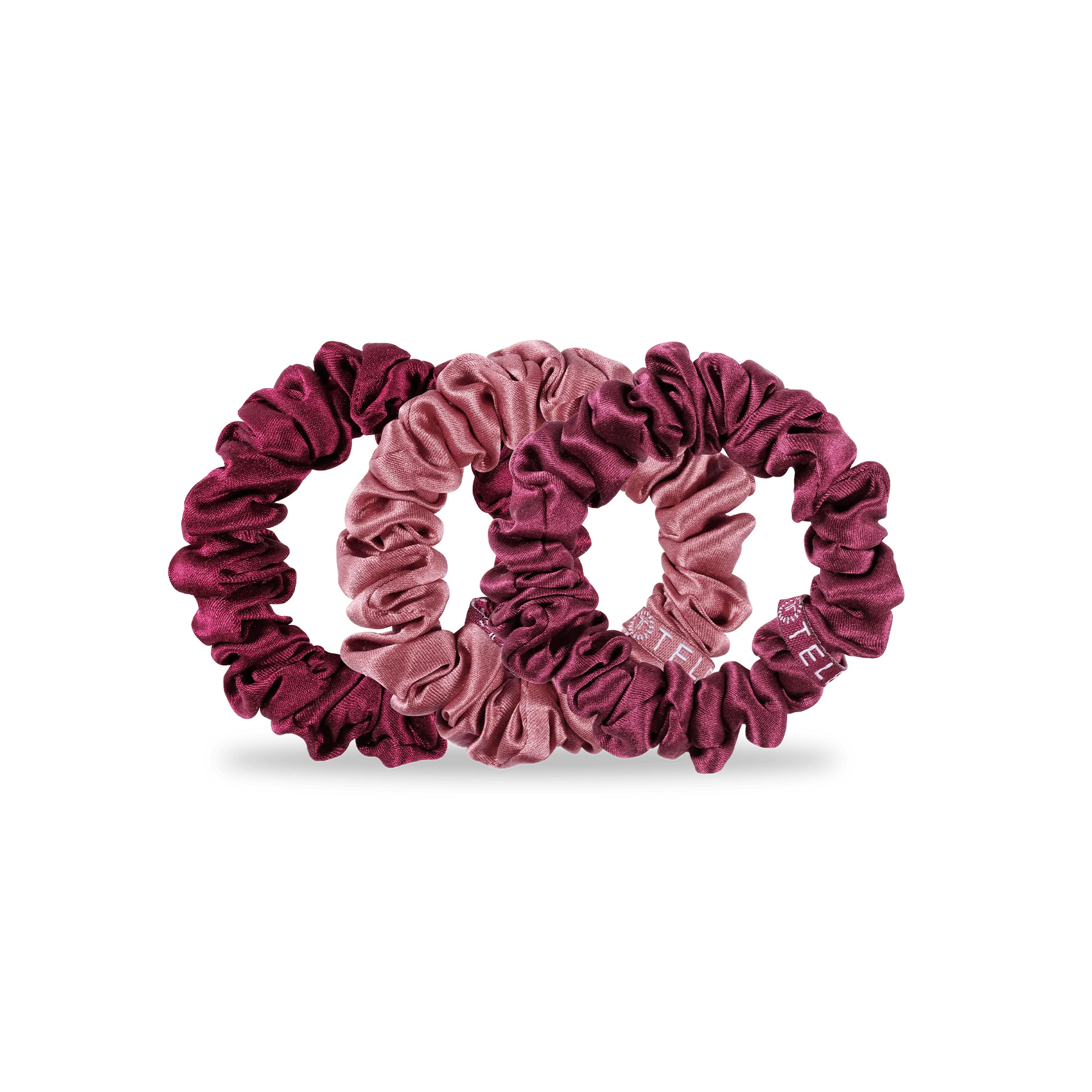 Burgundy Bliss Small Silk Scrunchies | TELETIES