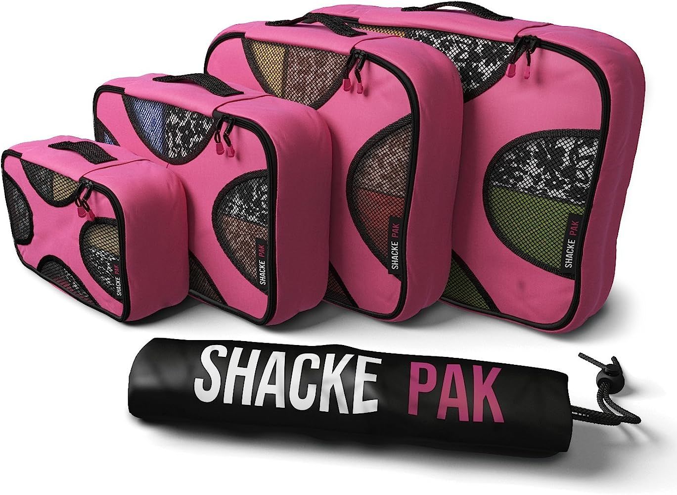Pak - 4 Set Packing Cubes - Travel Organizers with Laundry Bag | Amazon (US)