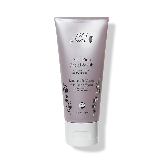 100% PURE Acai Pulp Facial Scrub, Exfoliating, Organic Face Wash (2 Fl Oz) | Amazon (US)