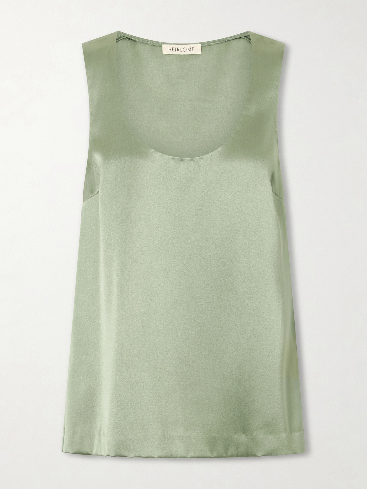 Heirlome - Elaine Silk-satin Tank Top - Green | NET-A-PORTER (US)