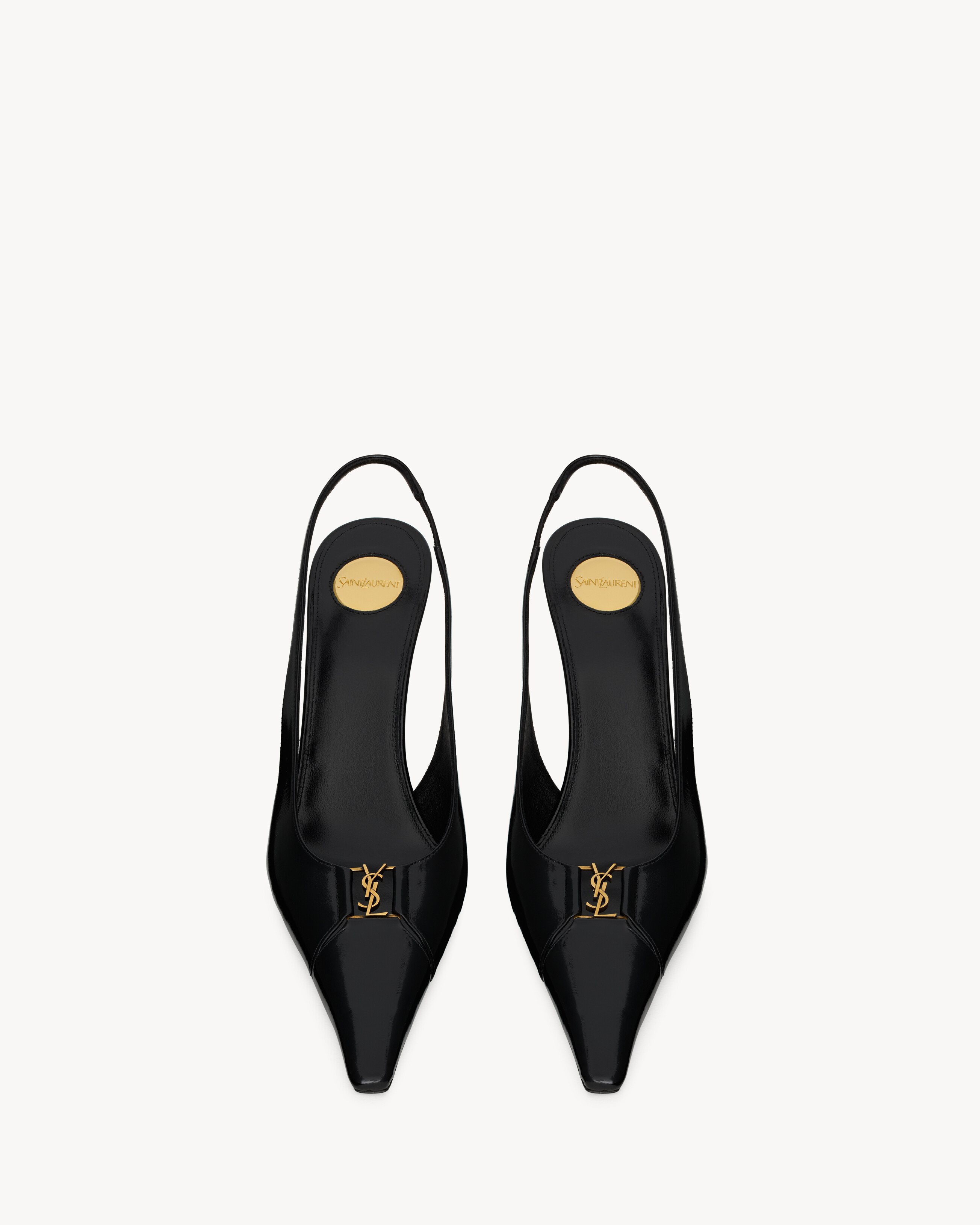babylone breteuil slingback pumps in smooth leather | Saint Laurent Inc. (Global)