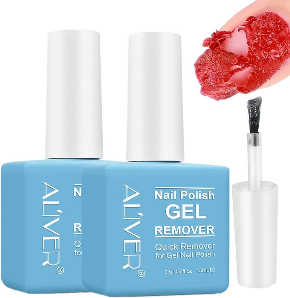 Gel Polish Remover (2 Packs), Gel Nail Polish Remover for Nails - Quickly & Easily Removes Gel Na... | Amazon (US)