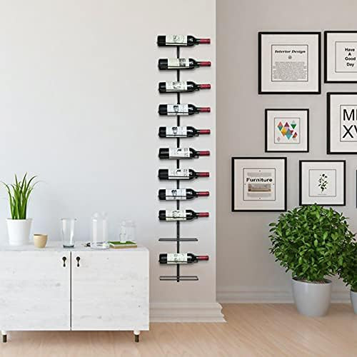 12 Bottle Wall Mounted Wine Rack, Adjustable Tier Wall Hanging Wine Holder Towel Rack, Detachable Wi | Amazon (US)