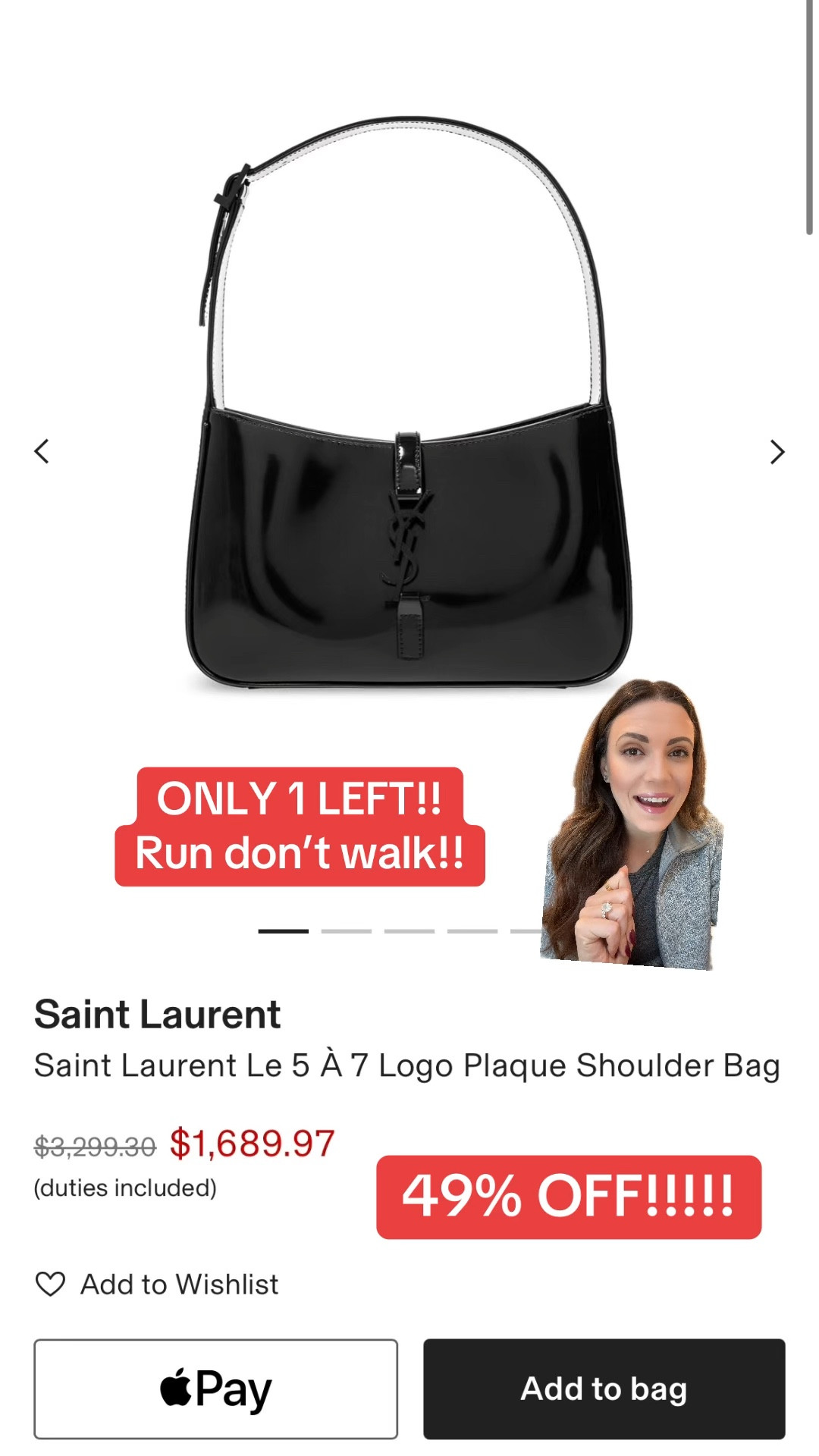 YSL BAG SALE! Get this gorgeous Saint Laurent bag / YSL bag for 49% OFF!! RUN DON’T WALK!!

#LTKSaleAlert #LTKItBag #LTKStyleTip