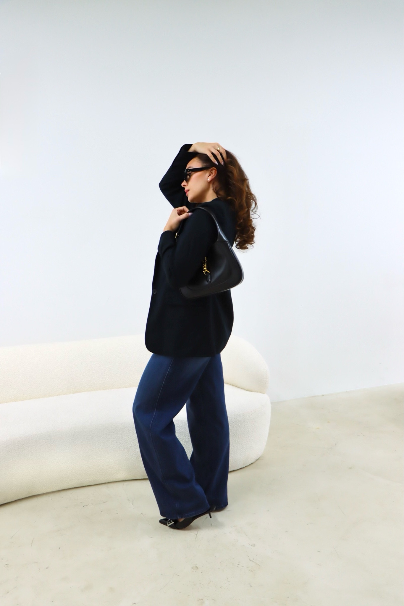 The easiest outfit combo when I don’t know what to wear! Wide leg jeans, bodysuit, blazer, and a shoulder bag

#LTKStyleTip #LTKShoeCrush