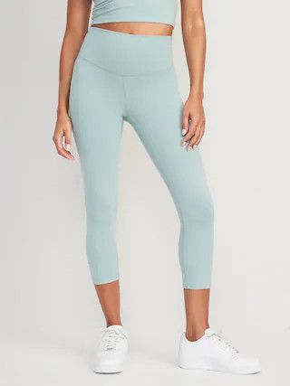 Extra High-Waisted PowerChill Hidden-Pocket Cropped Leggings for Women | Old Navy (US)