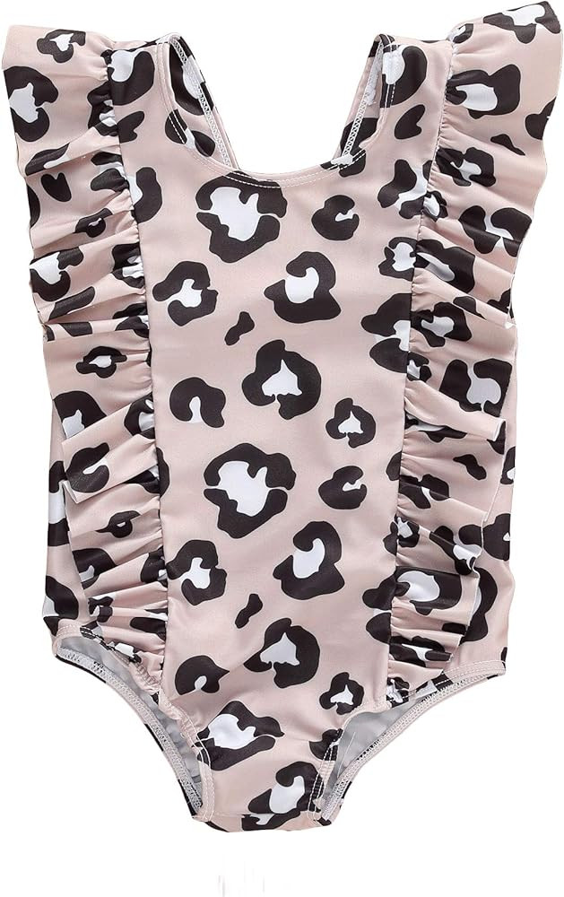 Muasaaluxi Toddler Baby Girls Swimsuit Ruffled Sleeveless Swimwear One-Piece Beachwear Bathing Suit  | Amazon (US)