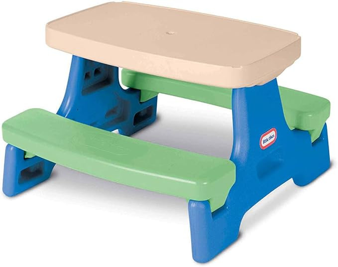 Little Tikes Easy Store Jr. Kid Picnic Play Table, Blue,green | Amazon (US)