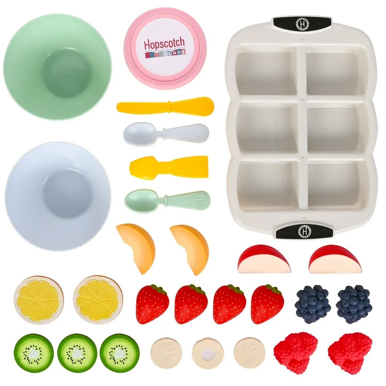 Hopscotch Lane Yogurt Treat 30 Piece Set - Baby Doll Breakfast & Doll Accessories Kids Ages 3+ | Walmart (US)