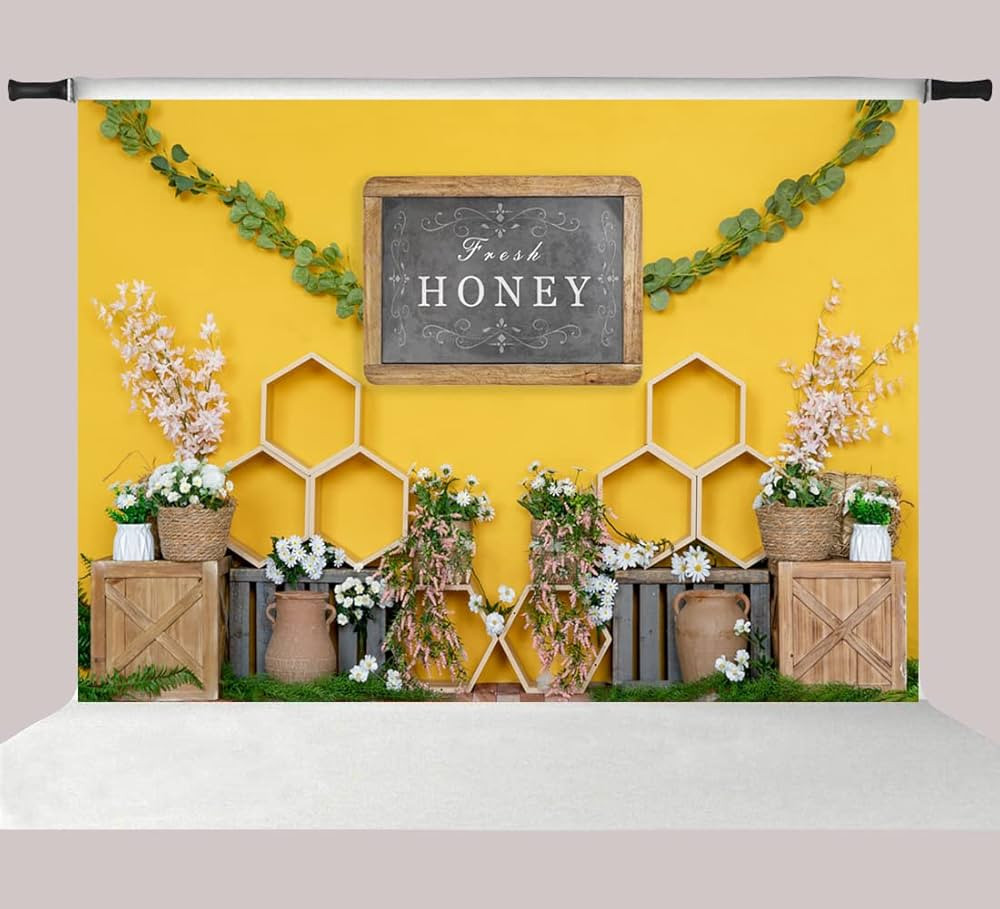 Kate 7x5ft Sweet Bee Backdrops for Photography Beehive Fresh Honey Photo Background Shooting Spri... | Amazon (US)