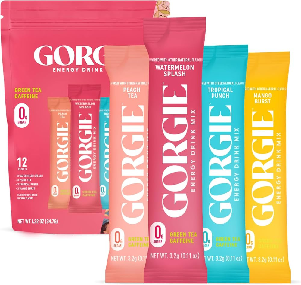 GORGIE Bestsellers Variety, Sugar-Free Natural Energy Drink Mix, On the Go Powder, Healthy Energy... | Amazon (US)