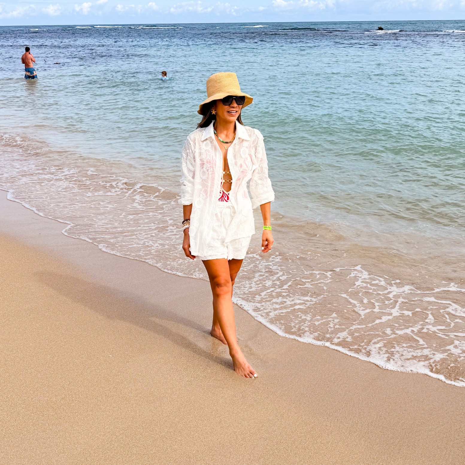 This gives more coverage as swim cover up. Wore this today too. Wearing small tts.
Love this set! Looks designer! 


#LTKPetite #LTKootd #LTKFindsUnder50