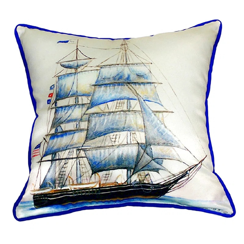Whaling Ship Indoor/Outdoor Throw Pillow | Wayfair North America