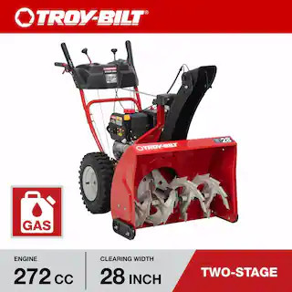 Storm 28 in. 272cc Two-Stage Electric Start Gas Snow Blower with Power Steering | The Home Depot