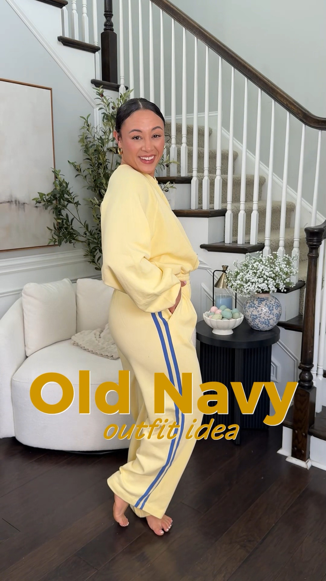 Old navy outfit idea size medium in both I am 5”4 around 155lb #oldnavy #oldnavystyle 

#LTKootd #LTKSeasonal #LTKmomlife