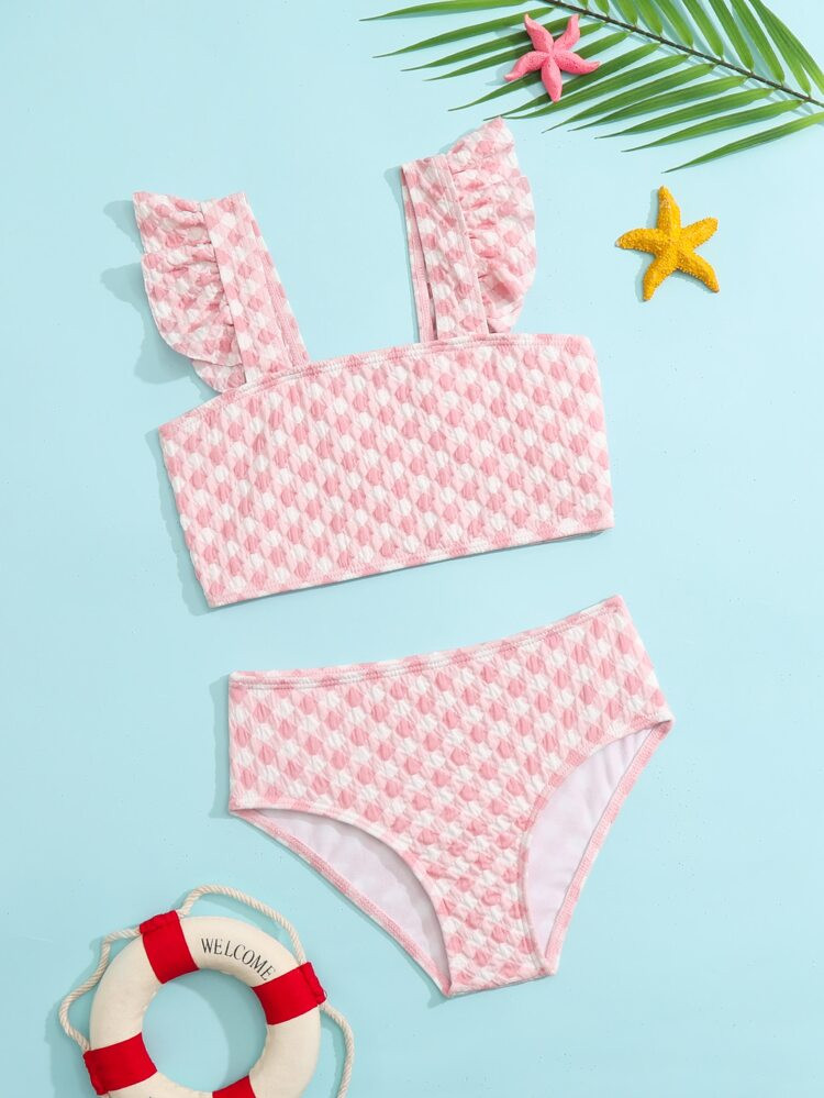 Toddler Girls Gingham Ruffle Trim Bikini Swimsuit
       
              
              $6.40  
  ... | SHEIN