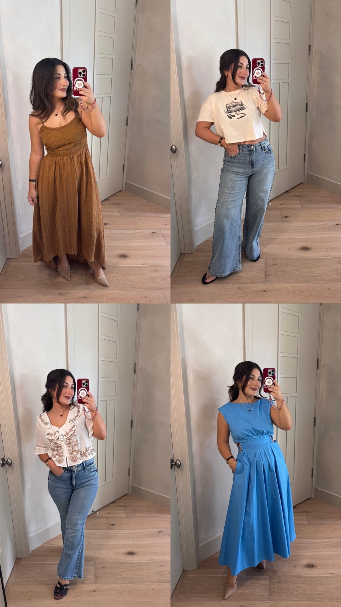 Macy’s Black Friday in July sale happening now!! Up to 50% off!! 

Blue Dress size 6 
Brown dress size small
Graphic tee size small 
Studded denim size 28 petite 
Embroidered top size small petite 
Mini boot denim size 8

5’0” 140lbs 
Petite friendly

#LTKootd #LTKSaleAlert #LTKPetite