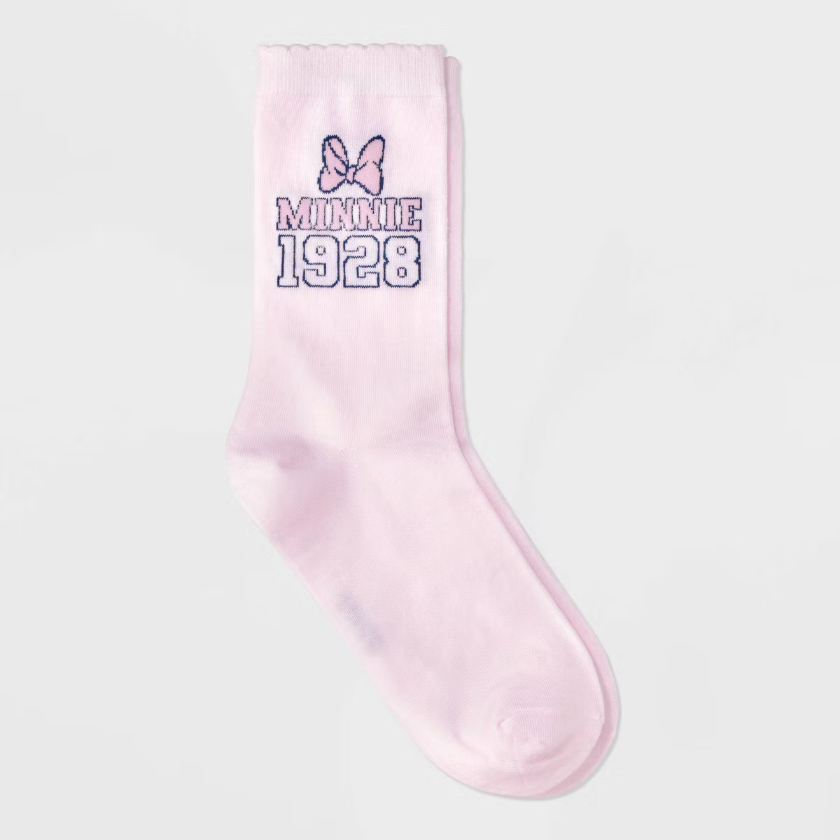 Women's Pink Minnie Mouse Socks - Light Pink | Target