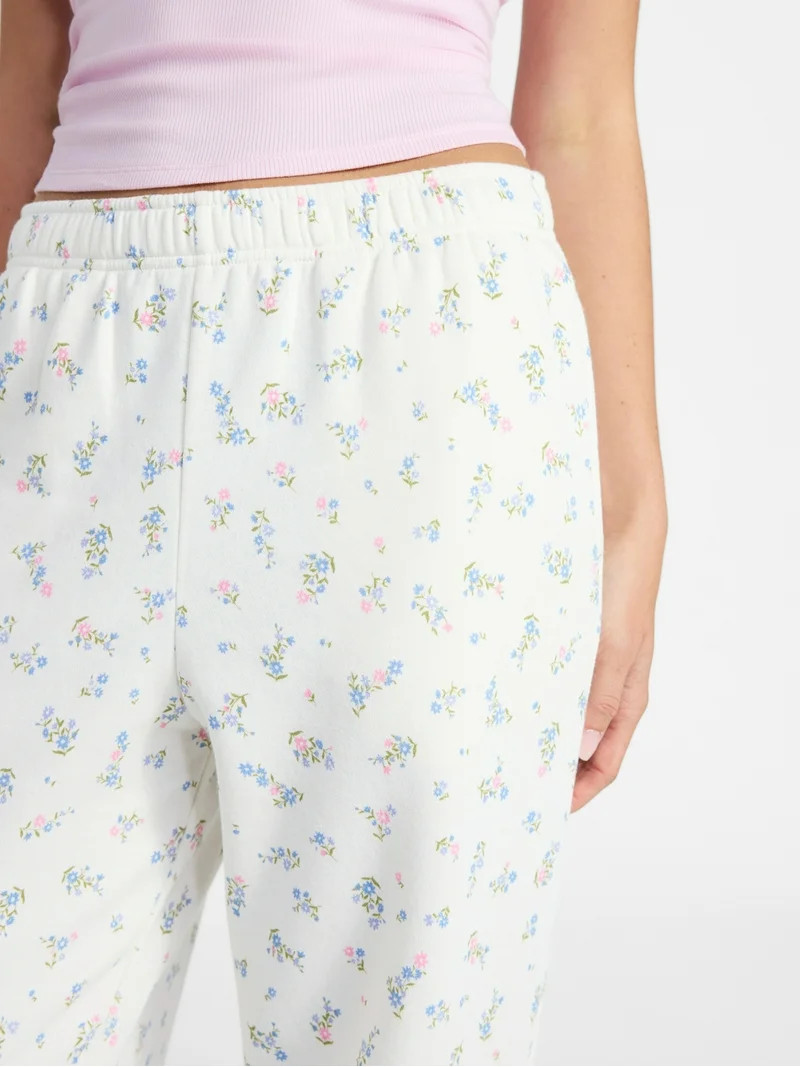 No Boundaries Printed Fleece Joggers, 29'' Inseam, Women's XXS-XXL | Walmart (US)