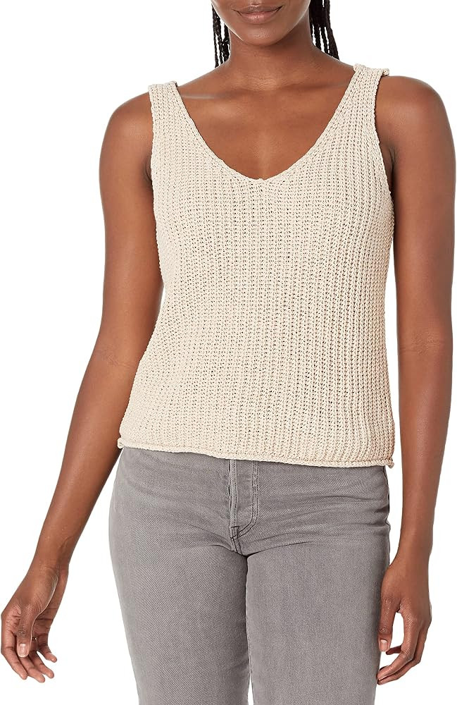 Velvet by Graham & Spencer Women's Carissa Tape Yarn Deep V-Neck Tank | Amazon (US)