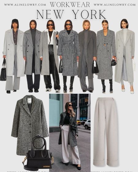Work wear outfit idea, very elegant and casual outfit to wear to the office. Wide leg linen pants, black and white das coat. 

#LTKworkwear #LTKstyletip #LTKSeasonal
