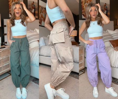 the pants of the season 🌸🤩🙌🏼 #amazonspringfashion #summerjoggerpants #affordablewomensclothing amazon spring fashion must have summer parachute cargo active wear jogger pants outfit inspo affordable womens clothing 

#LTKActive #LTKSeasonal #LTKStyleTip