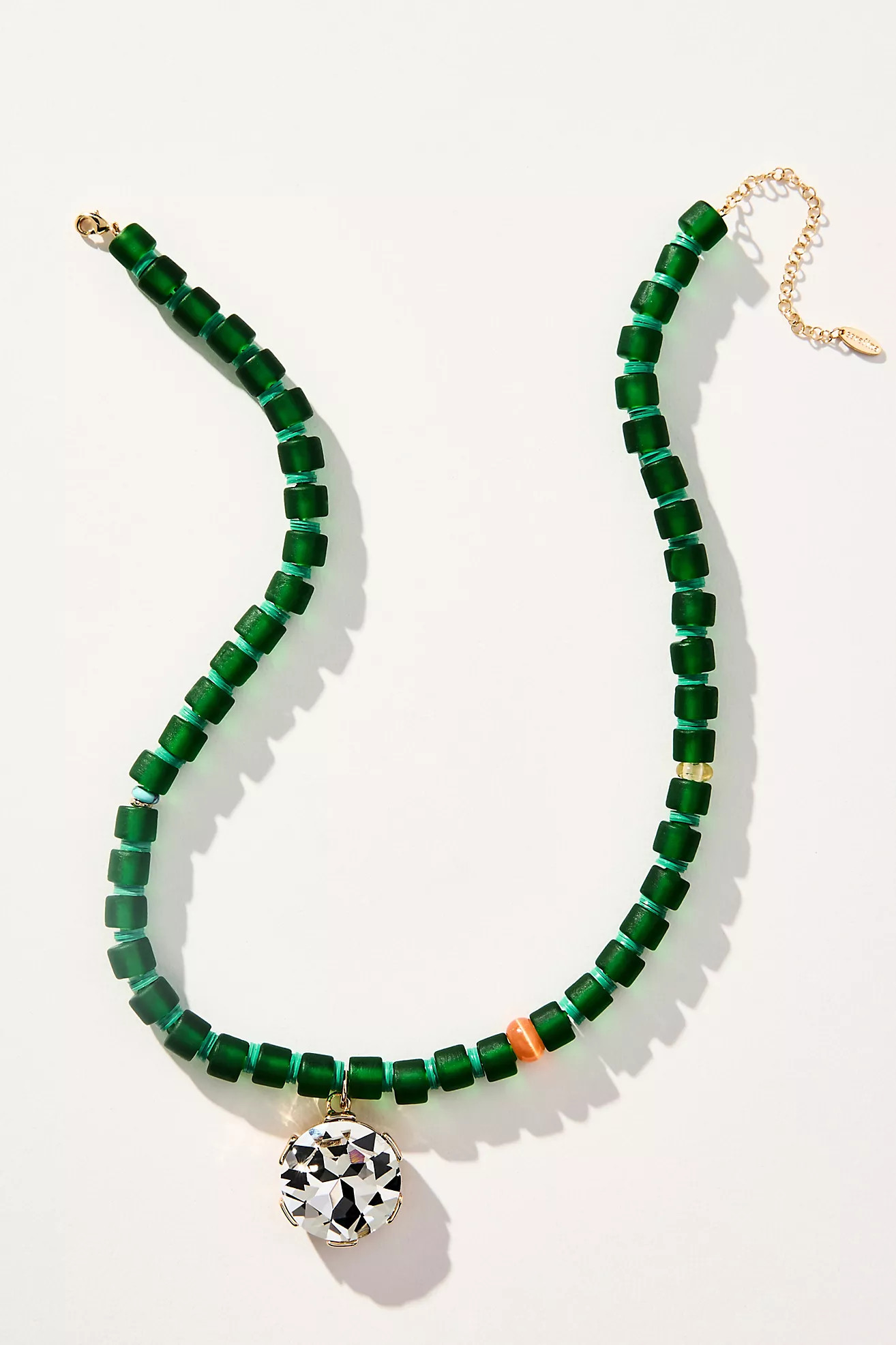 Crystal Pendant Beaded Necklace | Anthropologie (US)