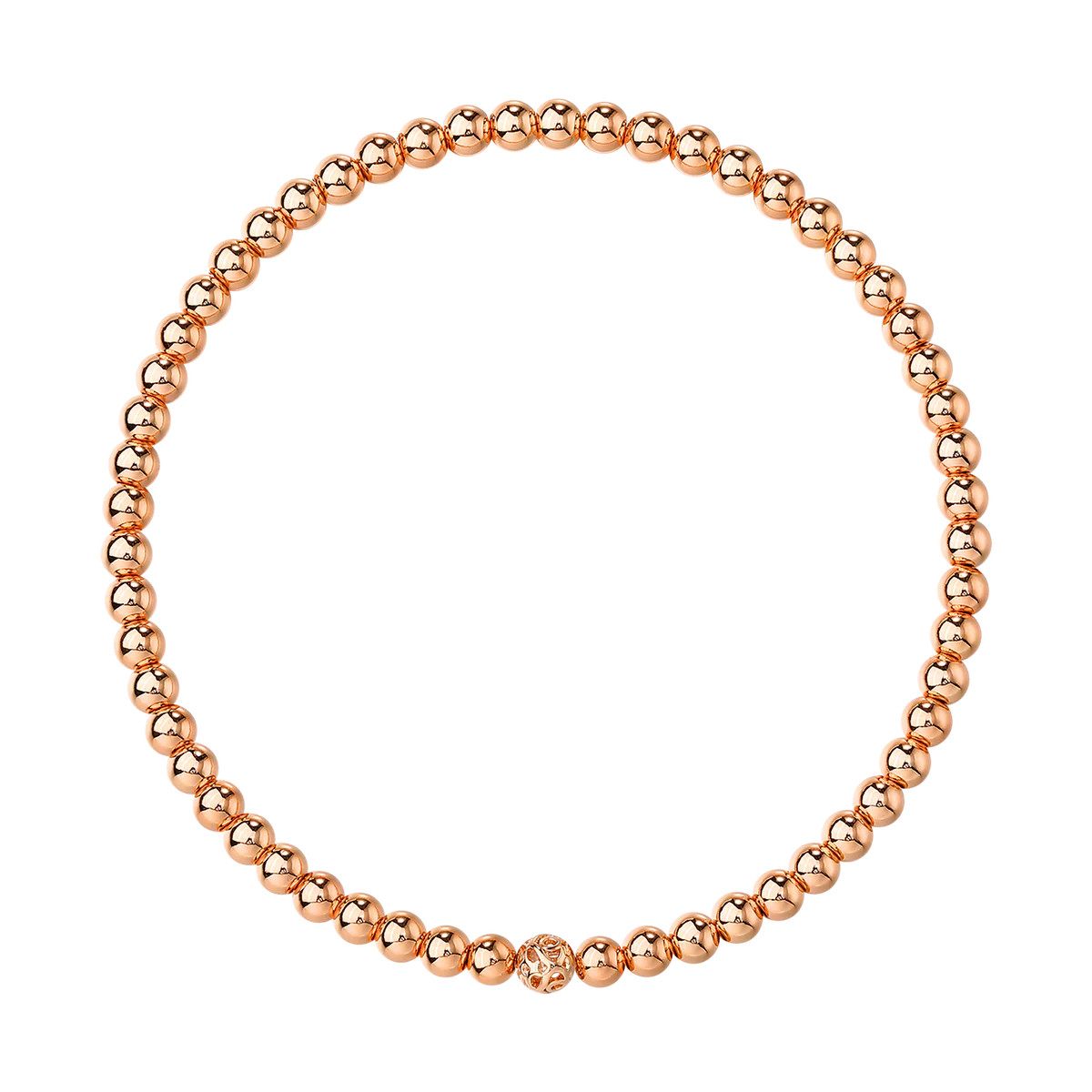 4mm 14k Rose Gold Filled Smooth Beaded Bracelet | Sparkl