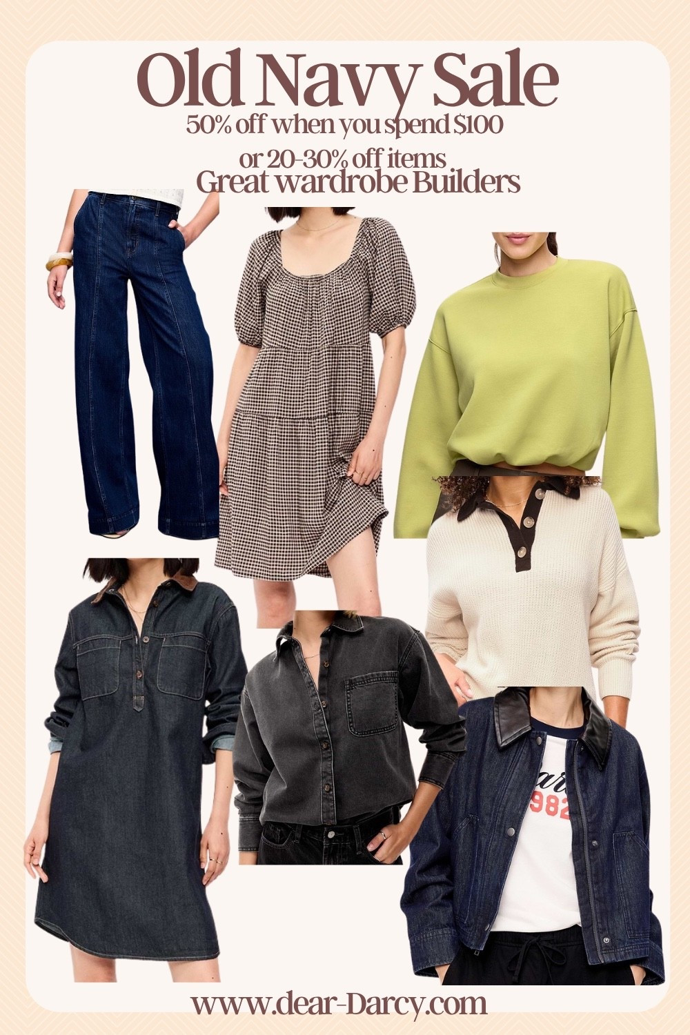 Old Navy Sale
50% off when you spend $I00 or 
20-30% off items
Great wardrobe Bullders

These are items you’ll wear on repeat

#LTKOver40 #LTKSaleAlert