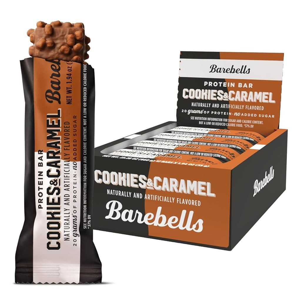 Barebells Protein Bars Cookies and Caramel - 12 Count, 20g High Protein Treats - Chocolate Nutrit... | Amazon (US)