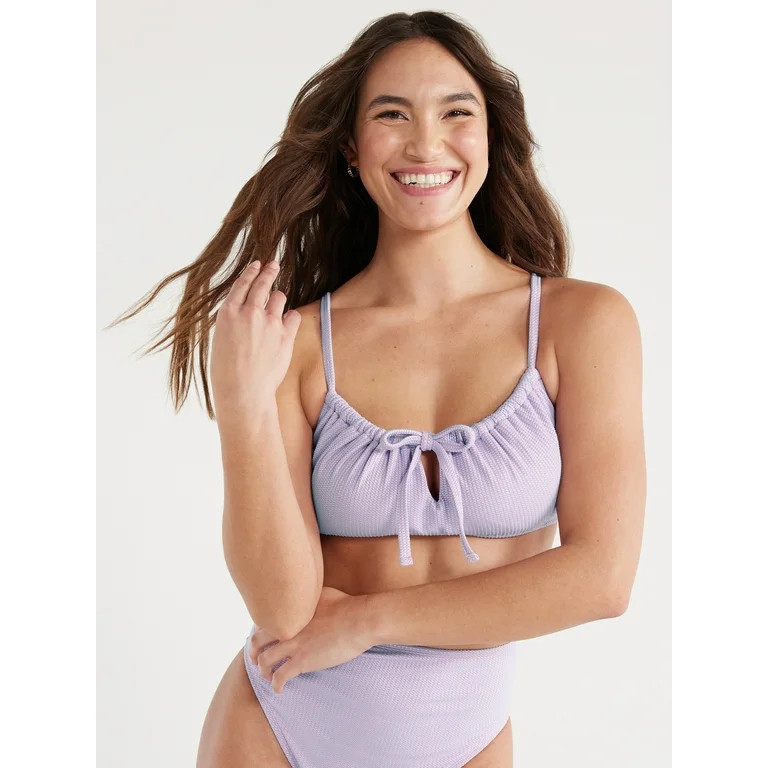 Jessica Simpson Women's Waffle Textured Bralette Bikini Top, Sizes XS-XXL | Walmart (US)