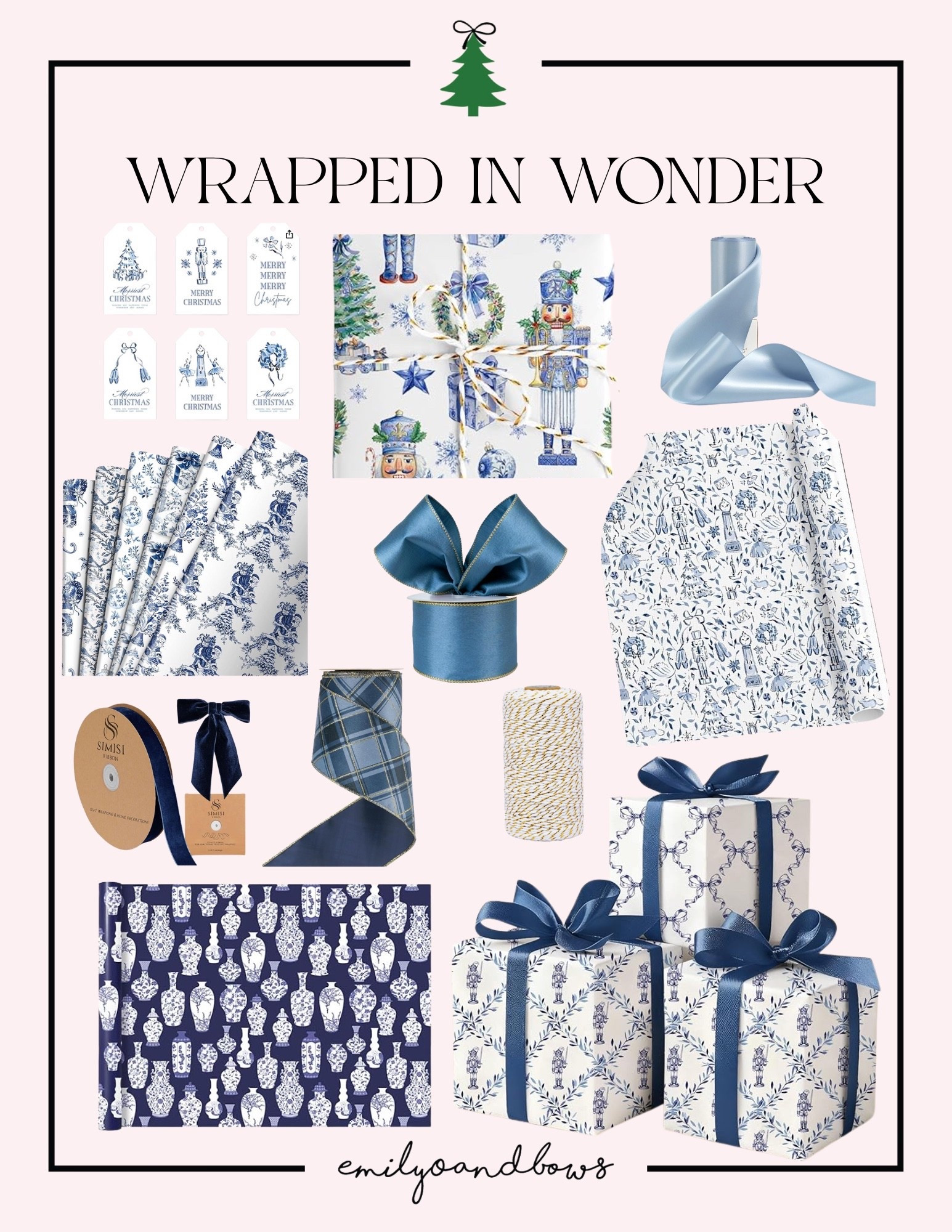 Wrapped in Wonder! Sharing some gorgeous blue and white wrapping pieces that will make any gift under the tree sparkle! 💙🤍✨



#LTKHoliday #LTKdayinmylife