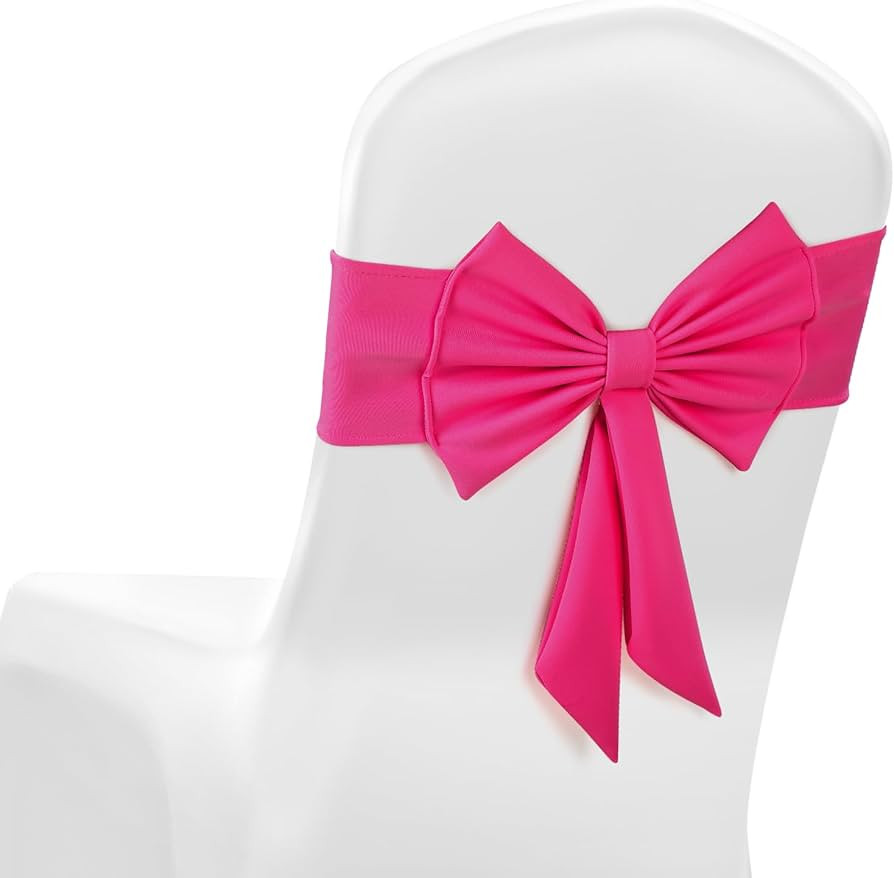 10 Pcs Spandex Chair Sashes for Wedding Elastic Chair Bows Sashes Universal Decorative for Party ... | Amazon (US)