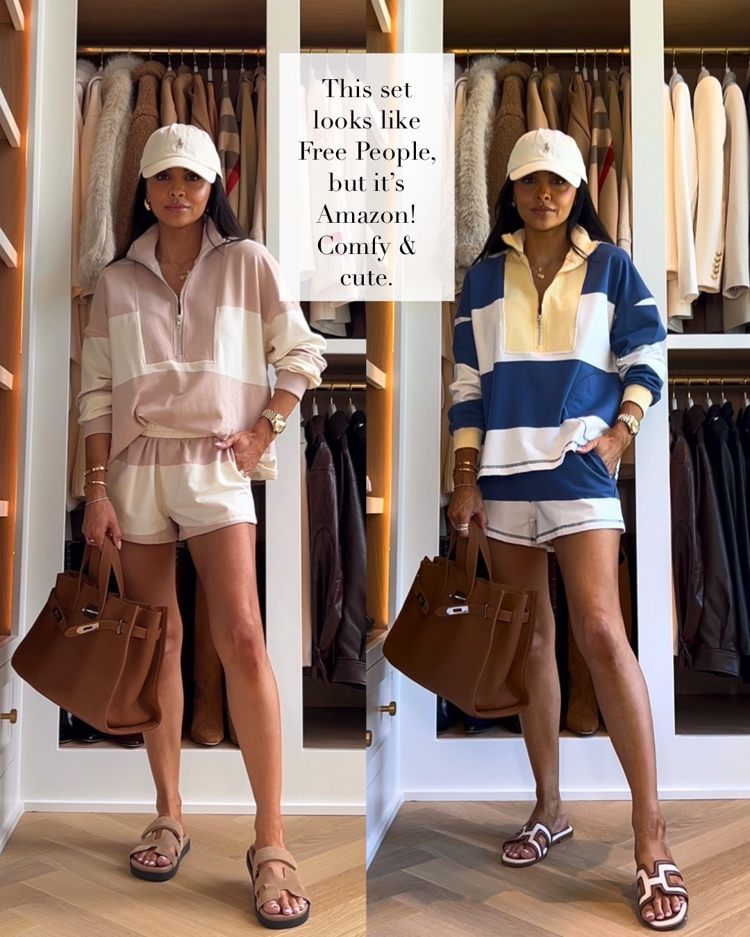 Loved this chic Amazon lounge set so much i bought it in 2 colors! It looks just like free people for much less. Paired it with my Amazon Hermes tote and Hermes inspired slides.

#LTKmomlife #LTKOver40 #LTKootd