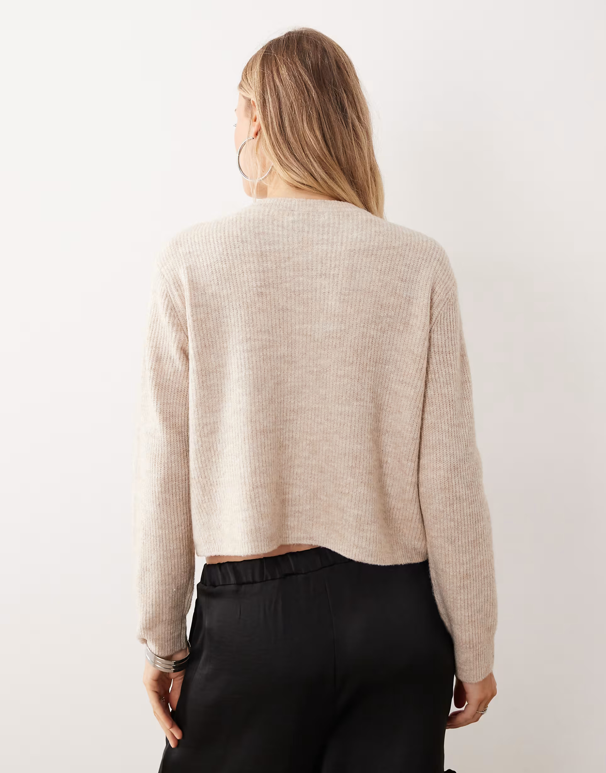 JDY bow details knitted cardigan in cream | ASOS (Global)