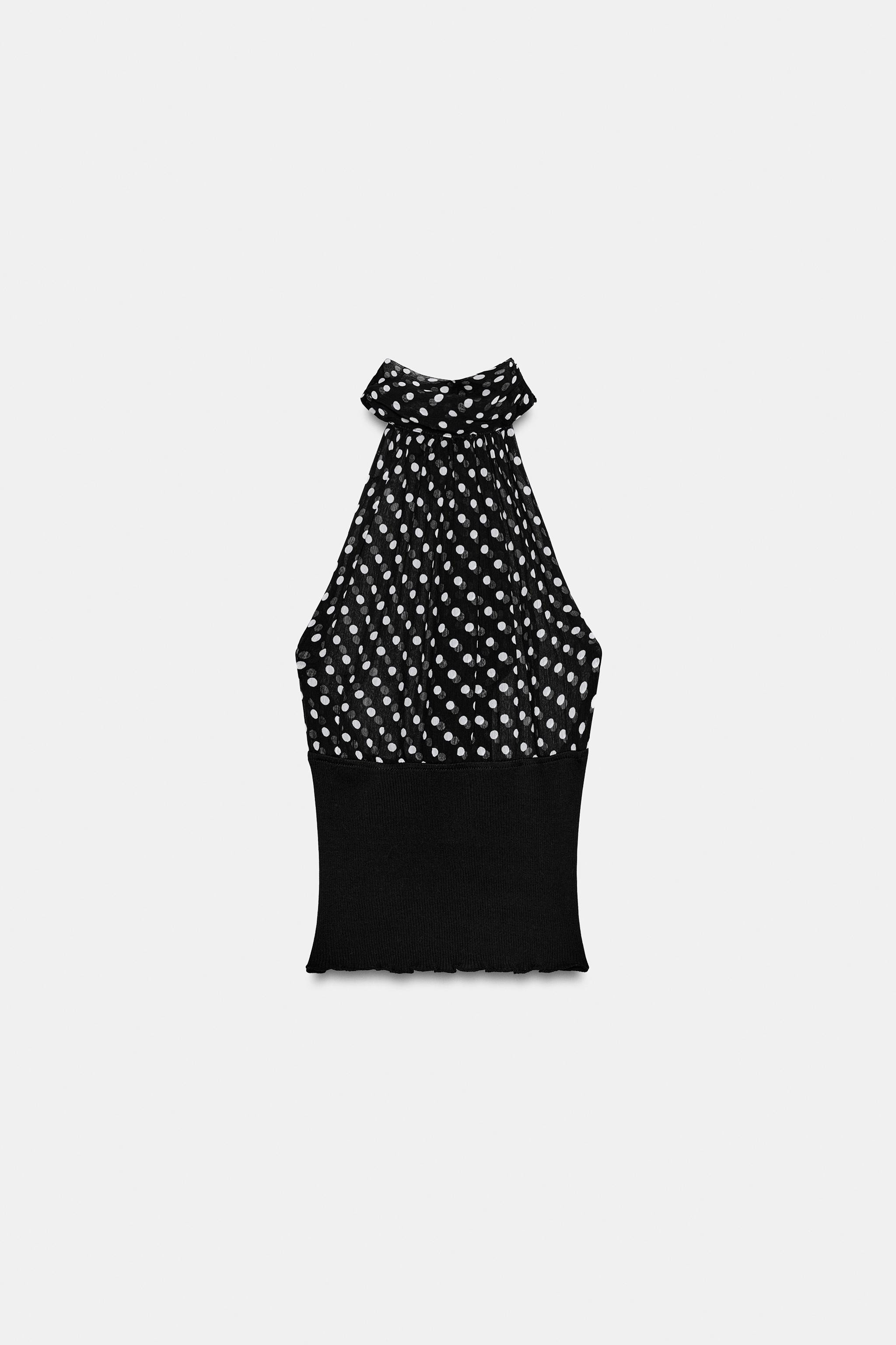 POLKA DOT HALTER TOP | Zara US