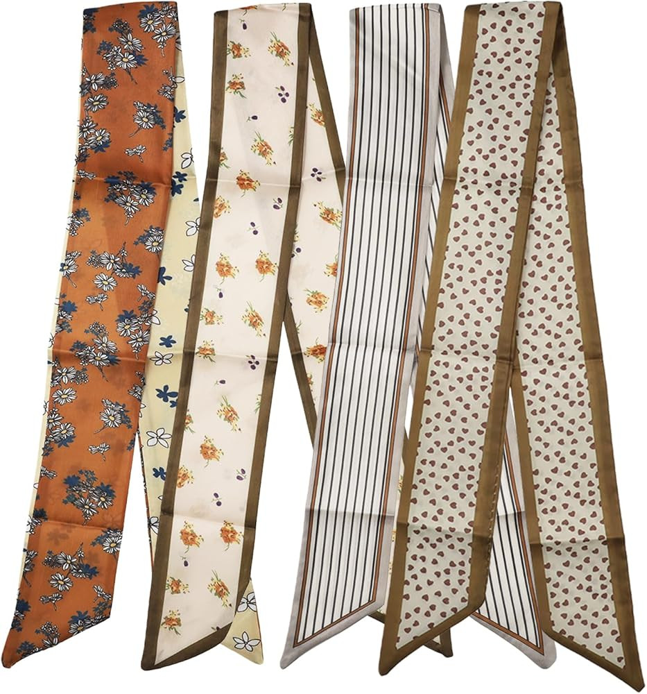panthra 4 PCS of Scarf for Women, Scarf Headbands, Fashionable Scarves for Women Lightweight, Mul... | Amazon (US)