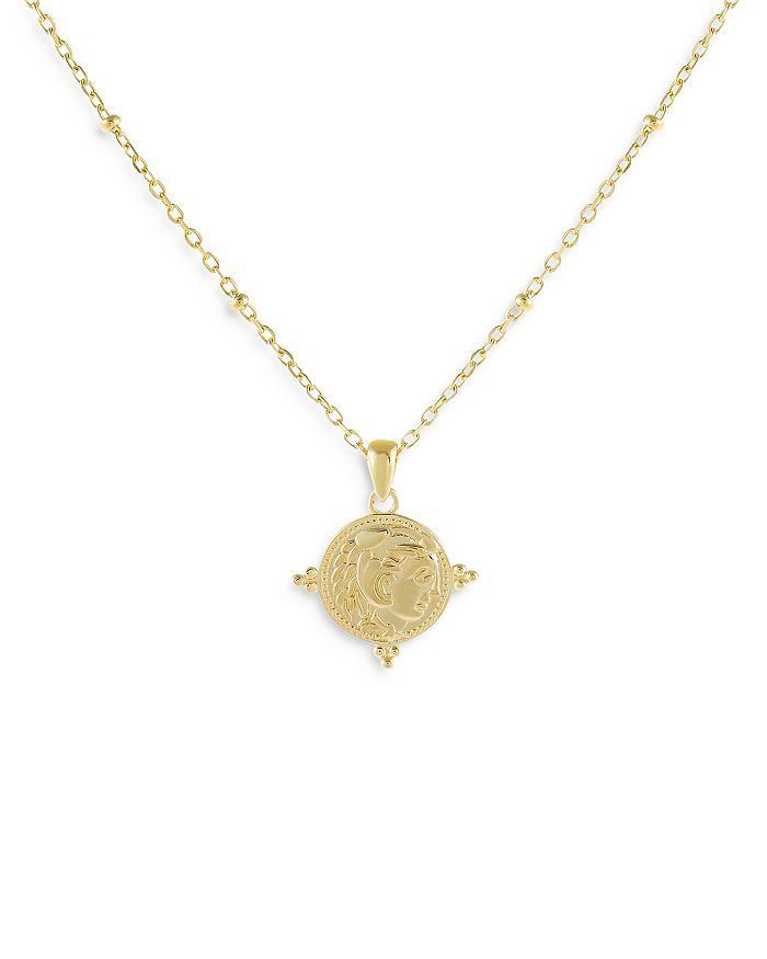 Beaded Coin Pendant Necklace, 14" | Bloomingdale's (US)