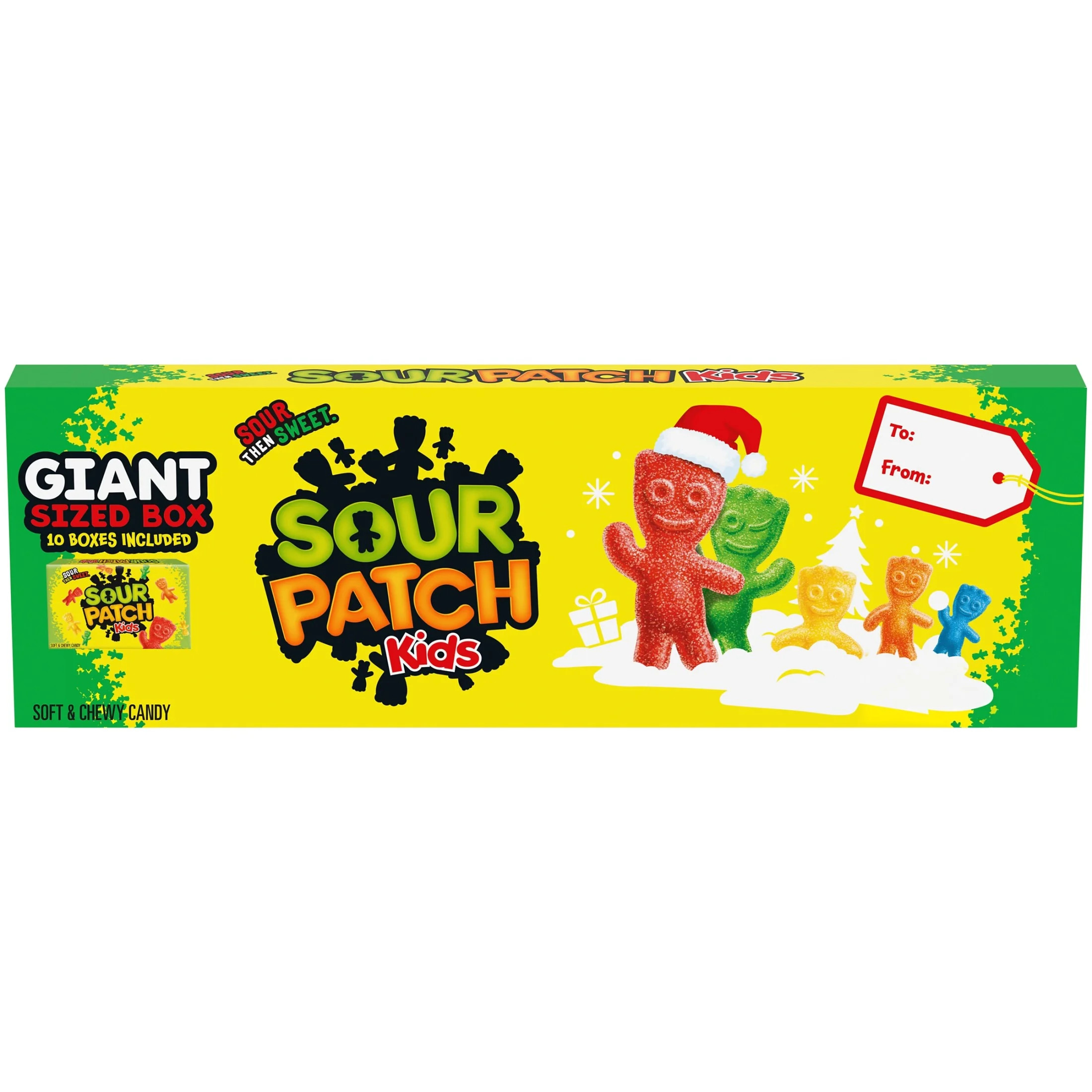 SOUR PATCH KIDS Soft & Chewy Holiday Candy, Bulk Candy, Giant Gift Box (10 - 3.5 oz Boxes) | Walmart (US)