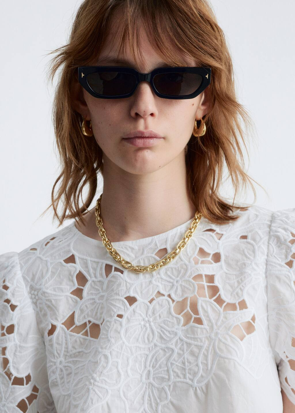 Short-Sleeve Floral-Embroidery Blouse | & Other Stories - US