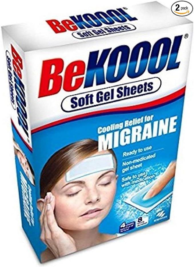 Be Koool Cooling Relief For Migraine Soft Gel Sheets 4 Each (Pack of 2) | Amazon (US)