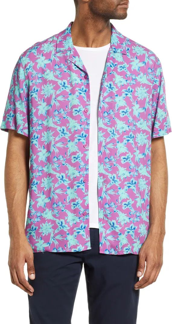 Open Edit Floral Relaxed Fit Button-Up Shirt | Nordstrom | Nordstrom