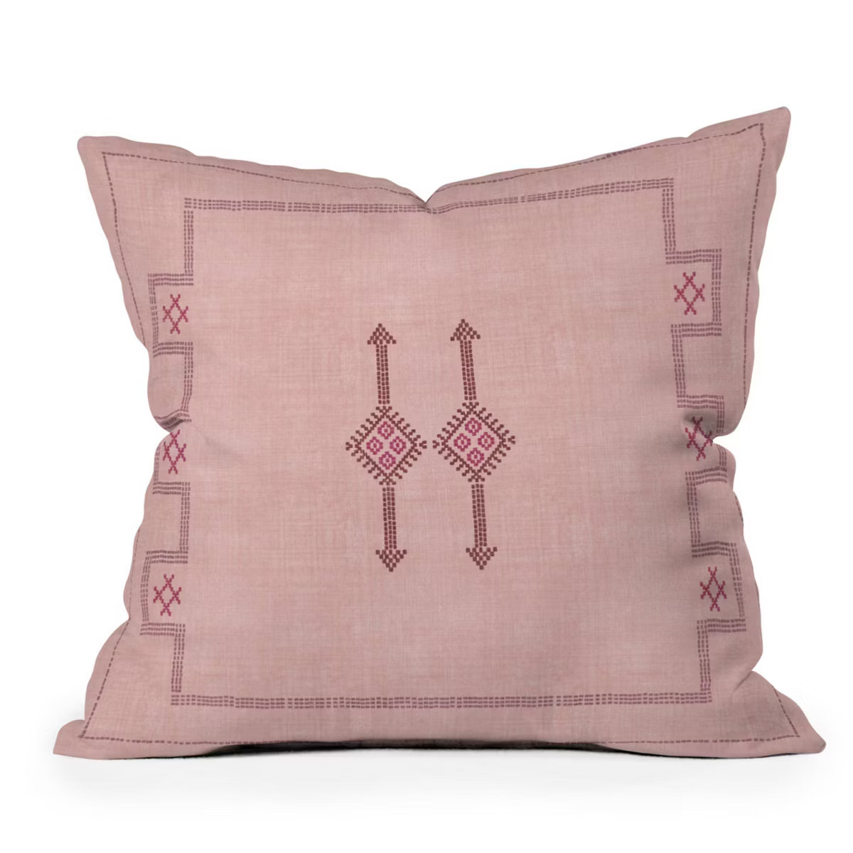 Becky Bailey Bungalow Kilim Square Throw Pillow Pink - Deny Designs | Target