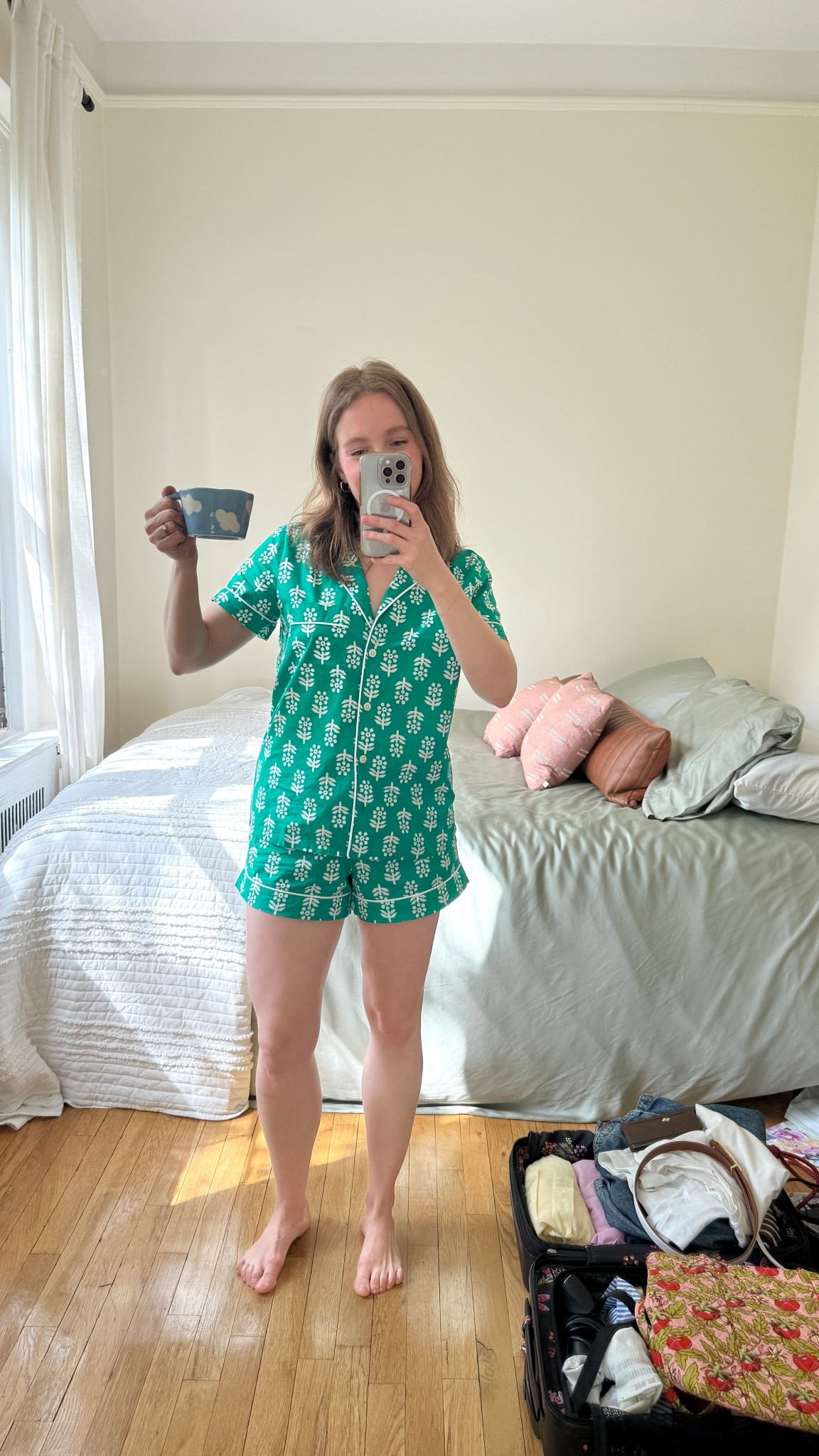 Been wearing these comfy cotton pajamas while packing today. Wearing xs 

#LTKSaleAlert