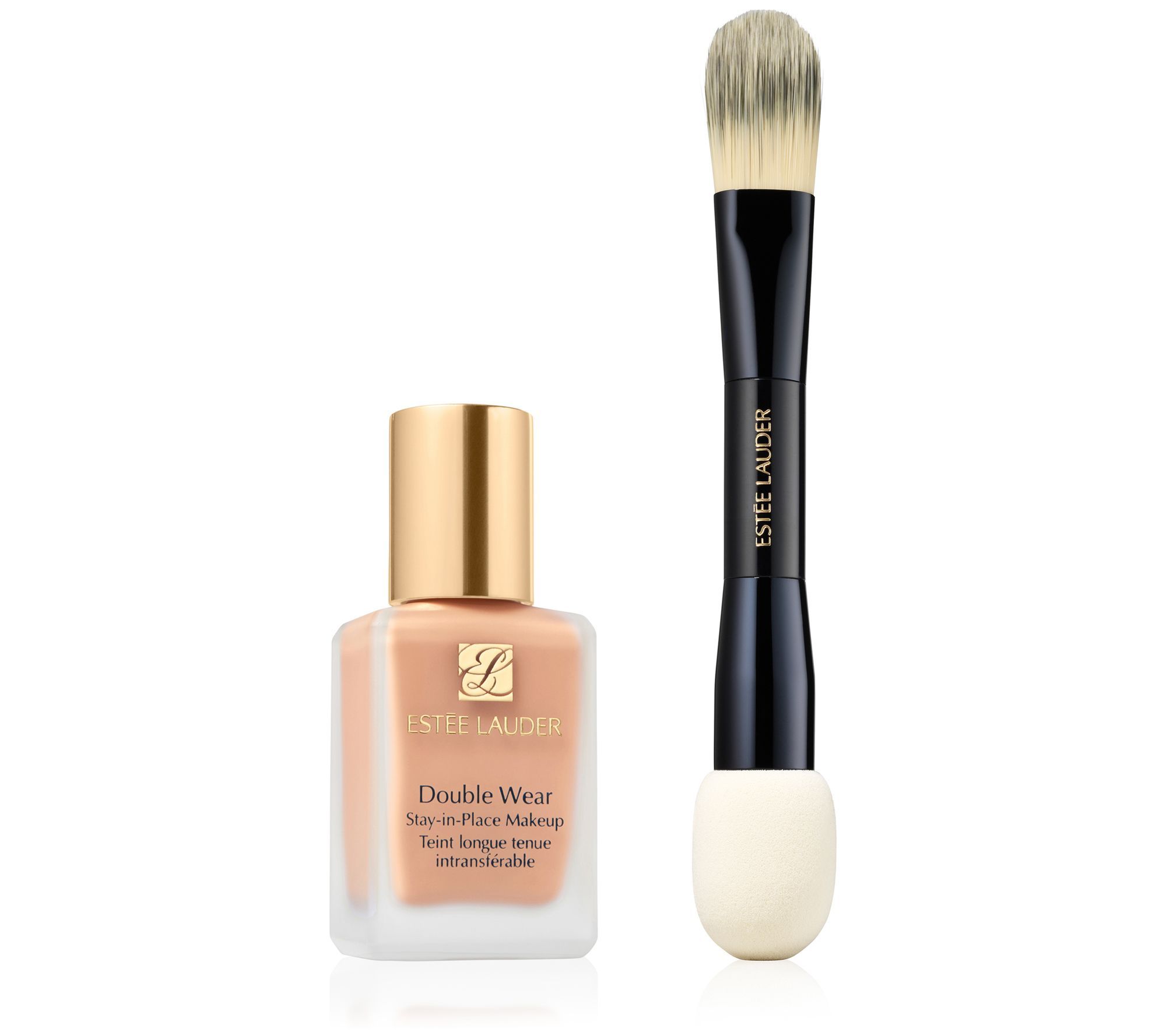 Estee Lauder Double Wear Foundation with Dual-Ended Brush - QVC.com | QVC